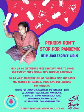 Binden Menstruation Indien Spenden Frauen Mädchen 