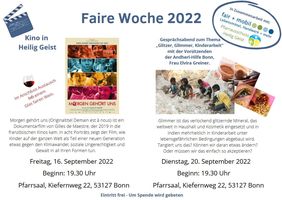Veranstaltungsplakat Faire Woche Bonn